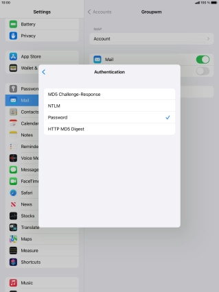 Press Password.