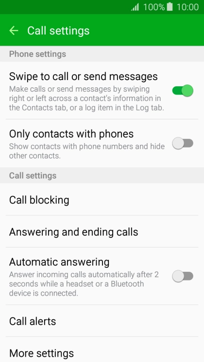 Press More settings.