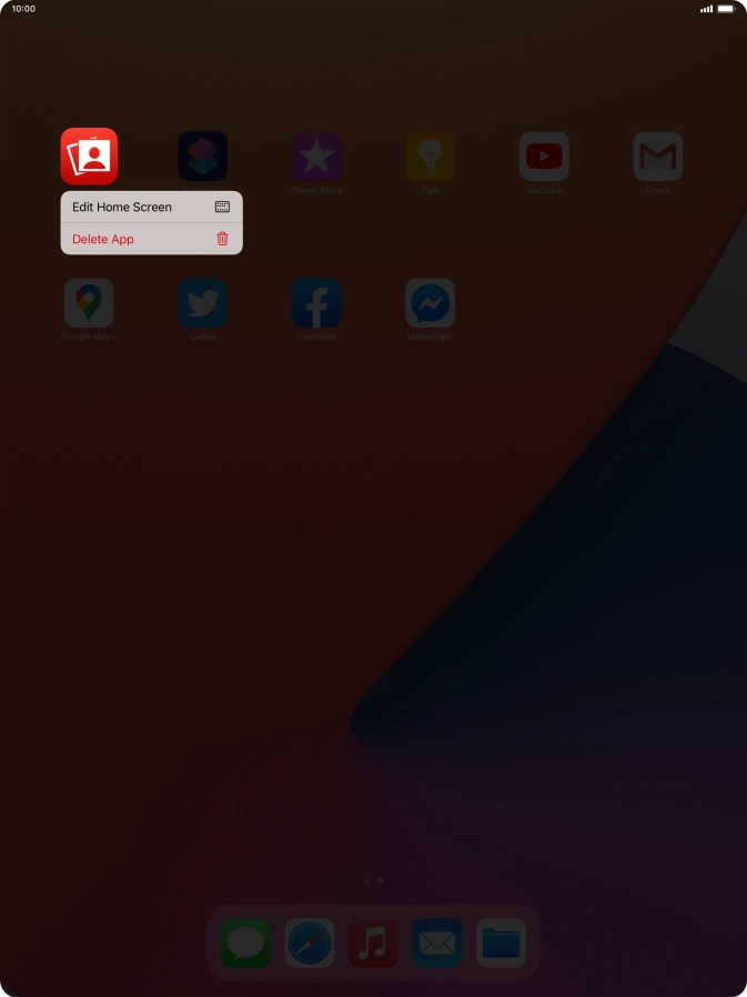 Press Delete App.