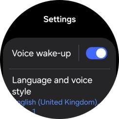 Press Language and voice style. Press Language and voice style.