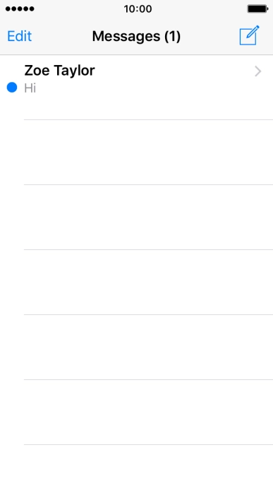 Press the new message icon. Press the new message icon.