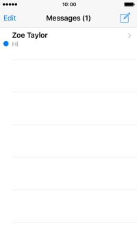 Press the new message icon. Press the new message icon.