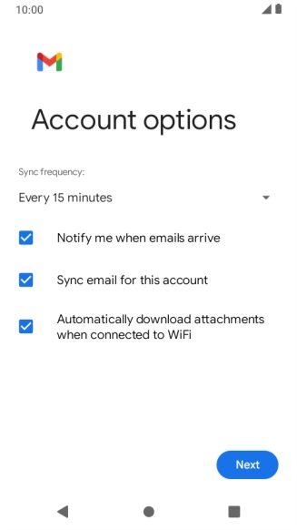 If this screen is displayed, you email account has been recognised and set up automatically. Follow the instructions on the screen to key in more information and finish setting up your email account. If this screen is displayed, you email account has been recognised and set up automatically. Follow the instructions on the screen to key in more information and finish setting up your email account.