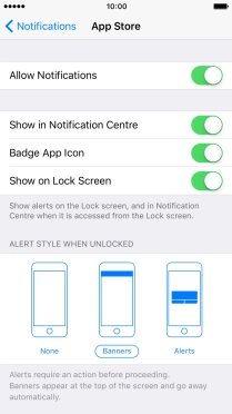 Press the indicator next to 