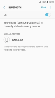 Press the required Bluetooth device and follow the instructions on the screen to pair the device with your phone. Press the required Bluetooth device and follow the instructions on the screen to pair the device with your phone.