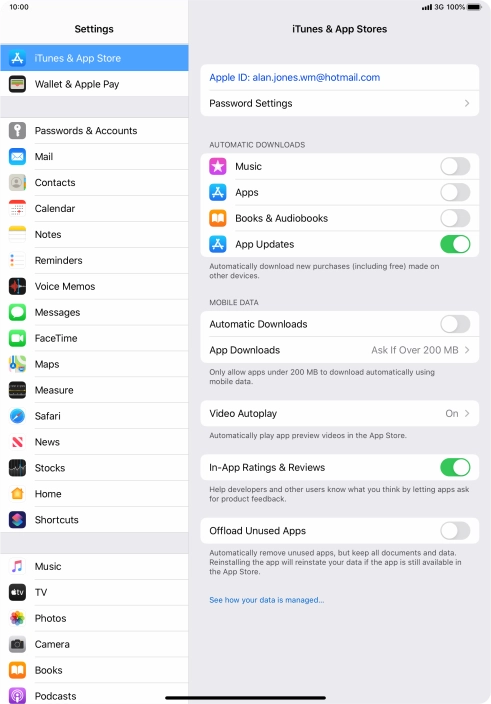 Press the indicators next to the required content types to turn the function on or off. Press the indicators next to the required content types to turn the function on or off.