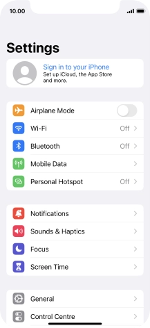 Press Sign in to your iPhone.