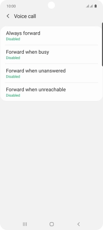 Press the required divert type.