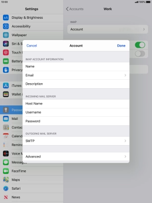 Press SMTP.