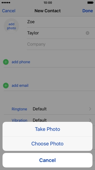 Press Choose Photo and go to the required folder.
