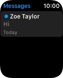 Press the required text message. Press the required text message.