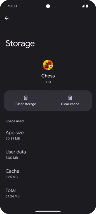 Press Clear cache.