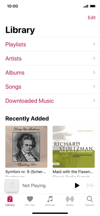 Press Playlists.