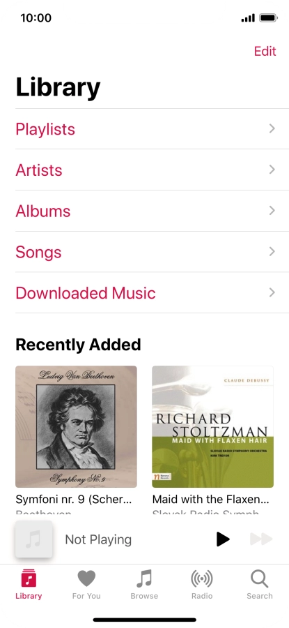 Press Playlists.