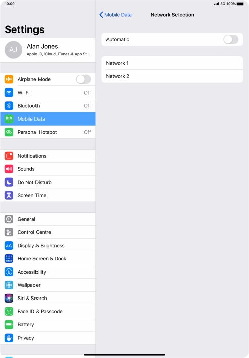If you turn off the function, press the required network. If you turn off the function, press the required network.