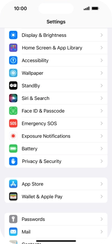 Press Face ID & Passcode.