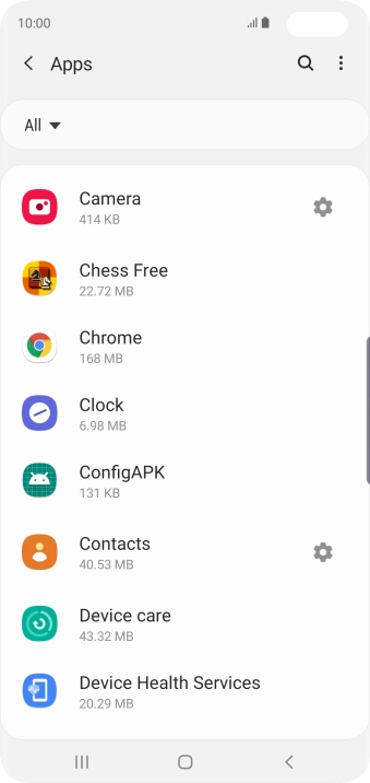 Press the required app. Press the required app.