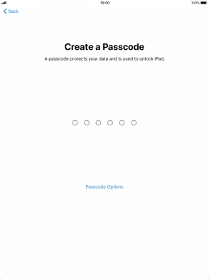 Press Passcode Options.