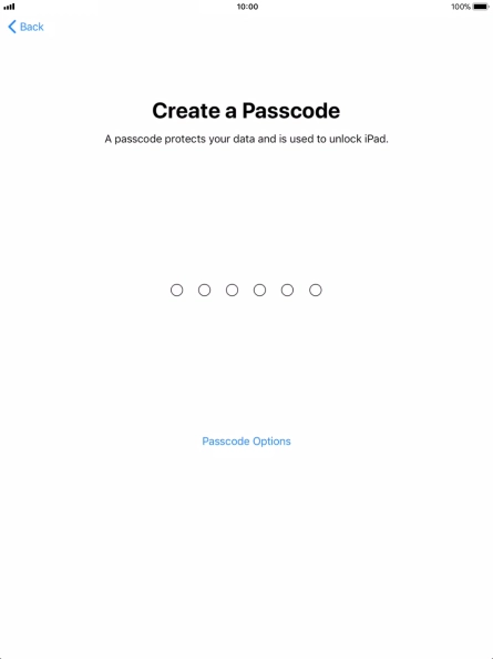 Press Passcode Options.