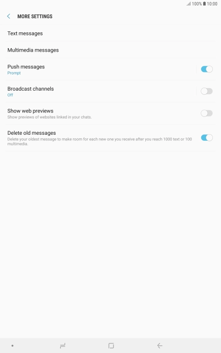 Press Text messages. Press Text messages.