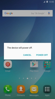 Press POWER OFF.