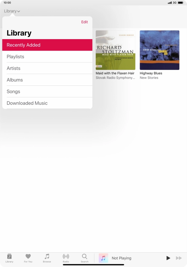 Press Playlists.