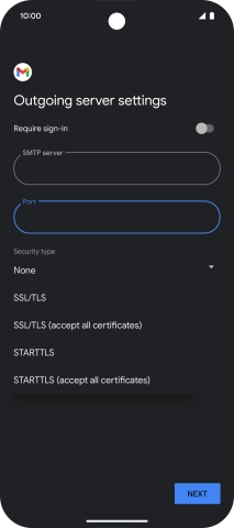 Press SSL/TLS.