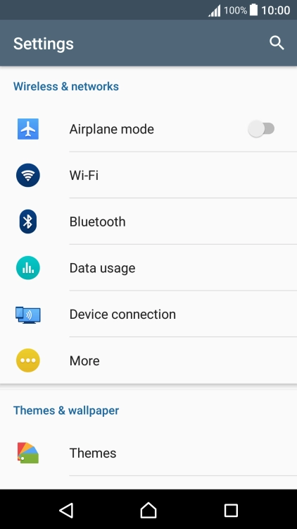 Press Data usage.