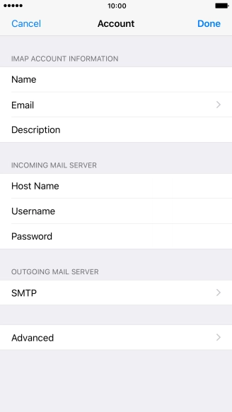 Press SMTP.