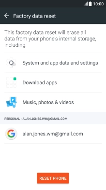 Press RESET PHONE.