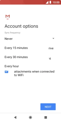 Press the required setting. Press the required setting.