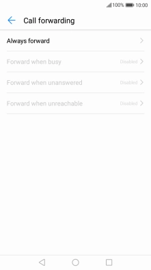 Press the required divert type. Press the required divert type.