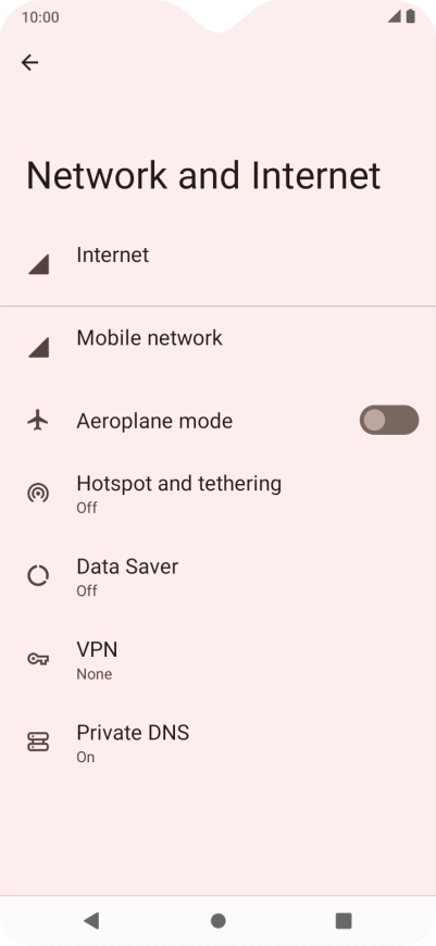 Press Mobile network. Press Mobile network.