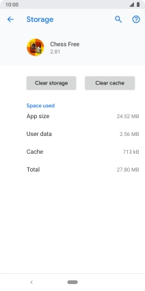 Press Clear cache.