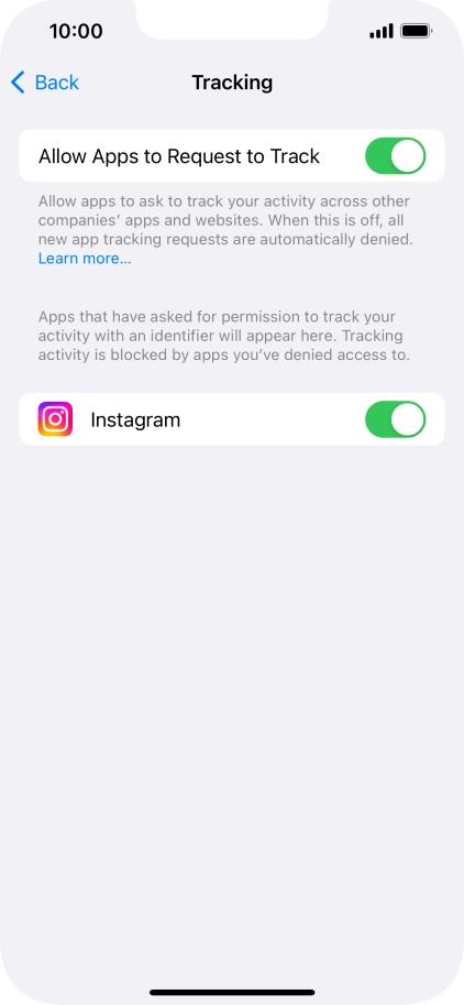 Press the indicator next to 