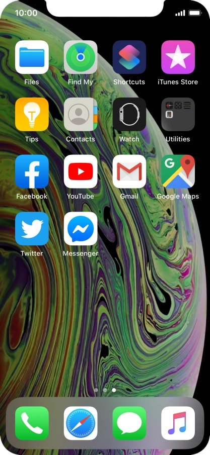 Press and hold any app.