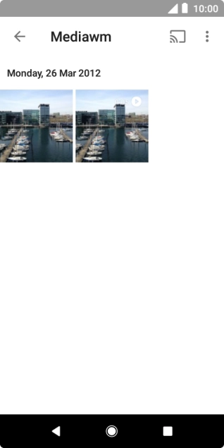 Press and hold any picture or video clip. Press and hold any picture or video clip.