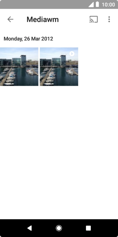 Press and hold any picture or video clip. Press and hold any picture or video clip.