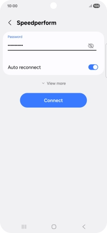 Key in the password for the Wi-Fi network and press Connect. Key in the password for the Wi-Fi network and press Connect.