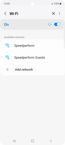 Press the required Wi-Fi network.