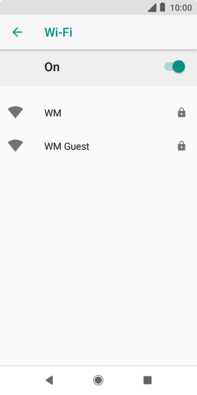 Press the required Wi-Fi network. Press the required Wi-Fi network.