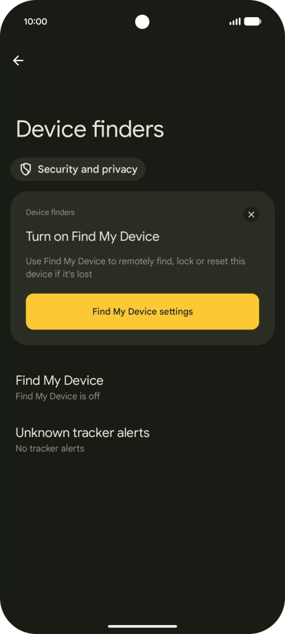 Press Find My Device.
