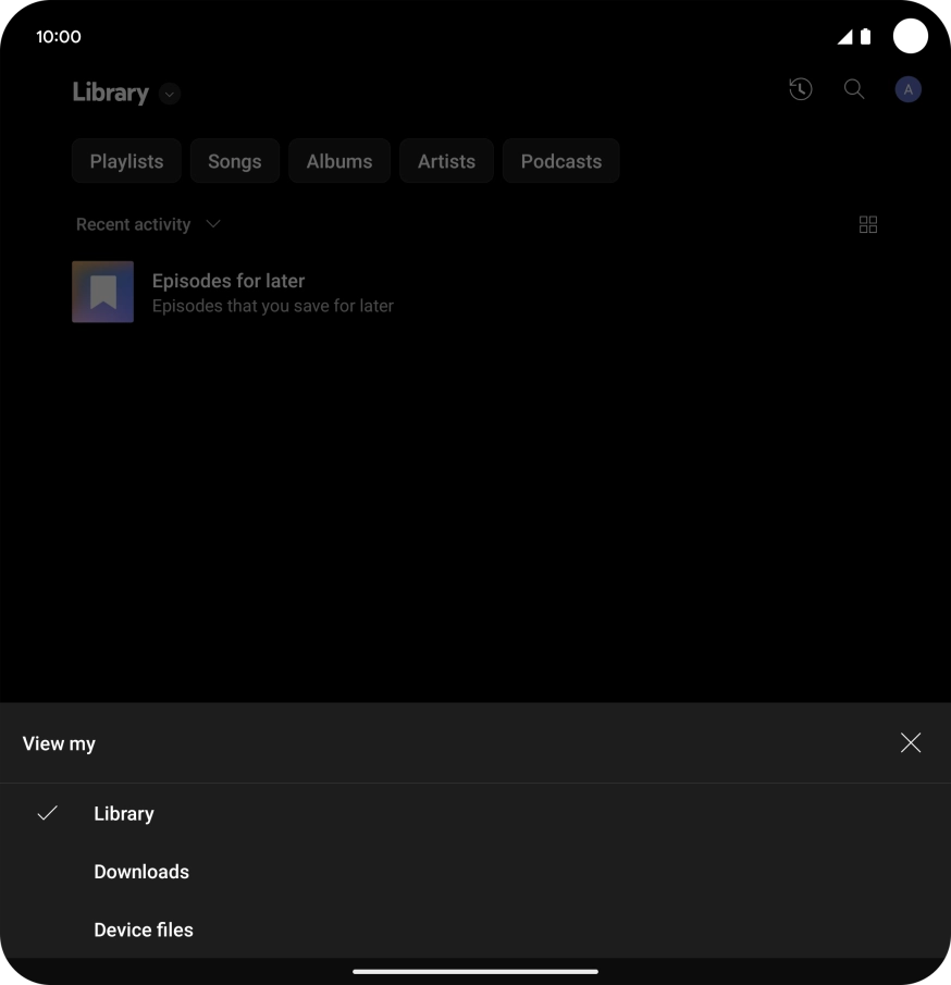 Press the required category and go to the required audio file.