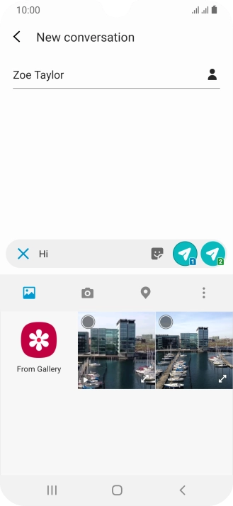 Press the picture icon. Press the picture icon.