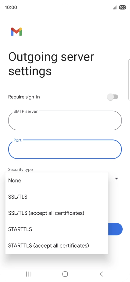 Press SSL/TLS.