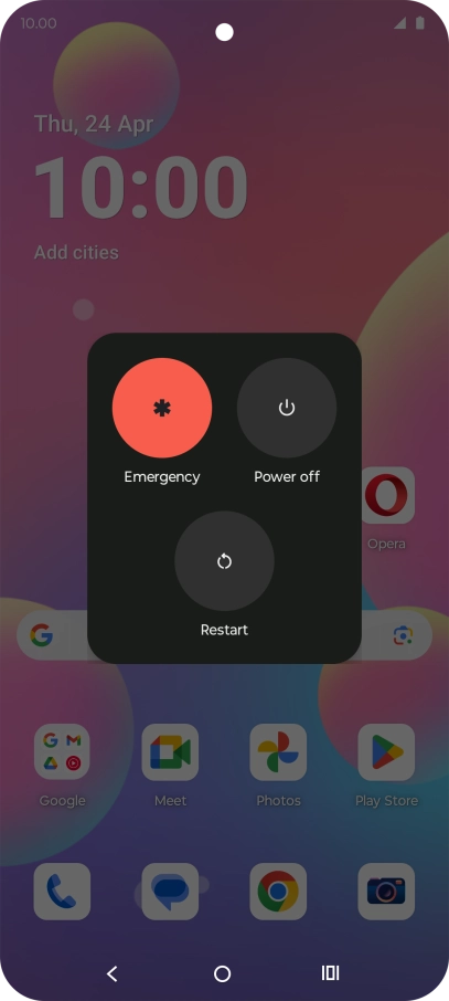 Press Power off.