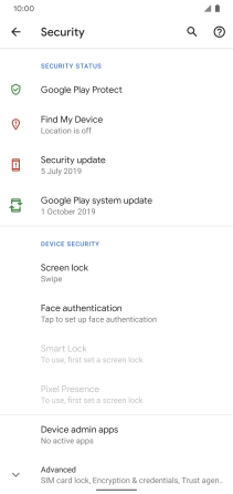 Press Screen lock.
