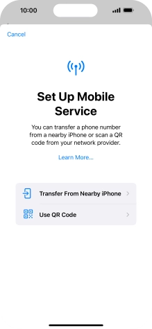 Press Use QR Code.