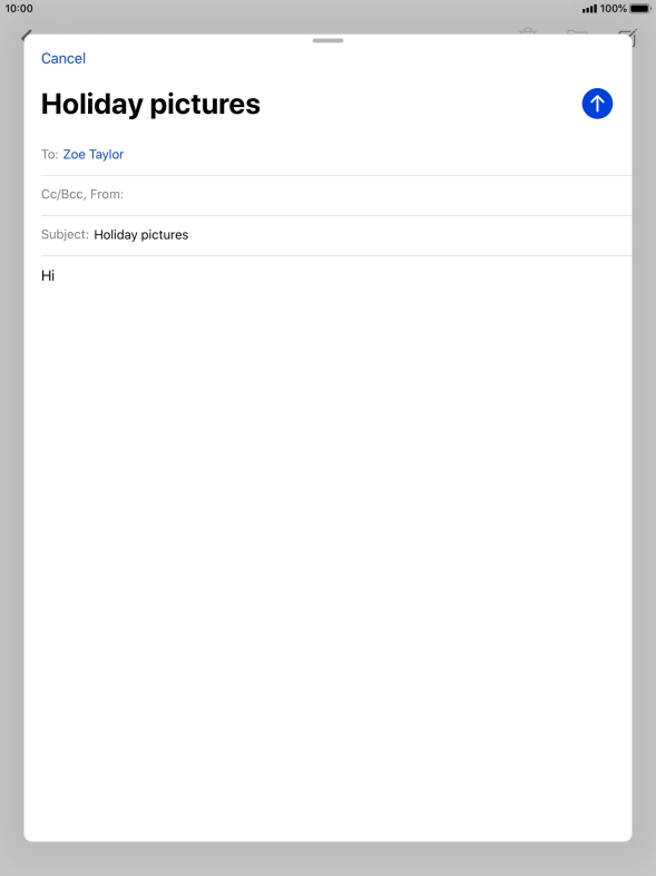 Press and hold the text input field until a pop-up menu is displayed.