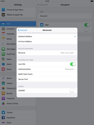 Press the indicator next to 